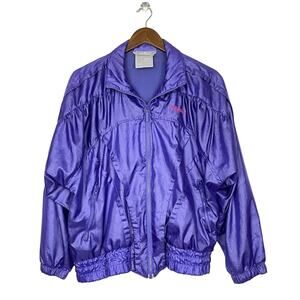 Adidas | Retro Vintage Purple Zip Up Windbreaker Track Jacket